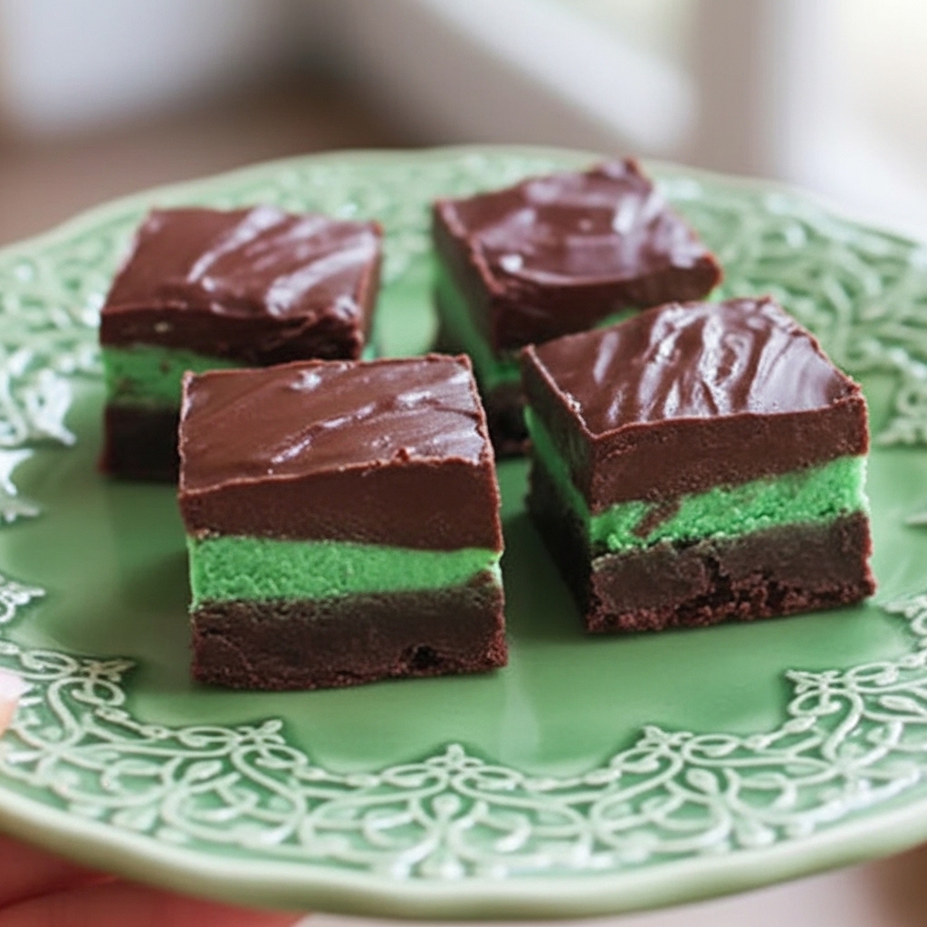 Creme de Menthe Squares